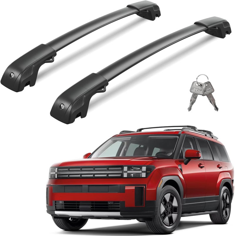 wonderdriver 300lbs Lockable Roof Rack Cross Bars Compatible with 2024 2025 2026 Hyundai Santa Fe & Santa Fe Hybrid with Raised Side Rails (Not for SE), Heavy Duty Aluminum Roof Rails Crossbars Canoe - Image 1